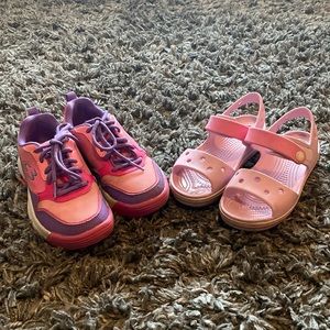 Crocs and Skechers little girl size 13